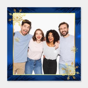 Holiday Gold Snowflake Square - Photo